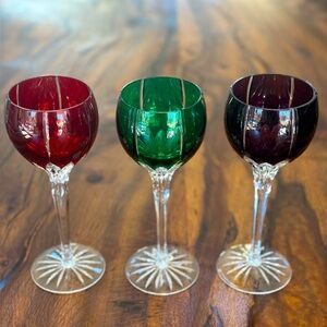 AJKA Crystal Wine Glasses.
